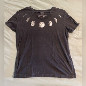 Women’s Distressed Moon Phases Tee, Lg